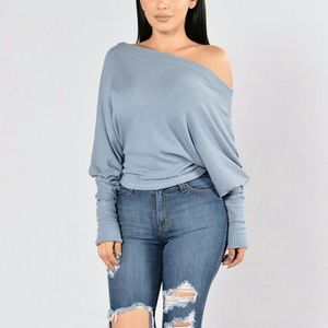 Fashion Nova - Off With His Head Sweater - Blue